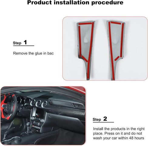 RT-TCZ Carbon Fiber Center Console Dashboard Panel Trim Cover Kit Meter Frame Interior Decoration Accessories for Ford Mustang 2015-2022 in Saudi Arabia