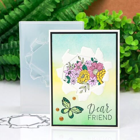 3D Embossing Folder and Metal Die Set for Card Making,Texture Fades Flower Background Embossing Template Paper Card Embossing Stencil for DIY Scrapbooking Photo Album Card Paper Craft Decoration in Kuwait