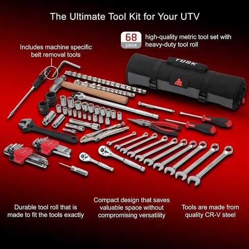 TUSK UTV Tool Roll Kit مع أدوات إزالة الحزام متوافقة مع Polaris RZR Pro R/R4 2022-2025/Pro XP/XP4 2021-2025/Turbo R/R4 2022-2024 in Kuwait
