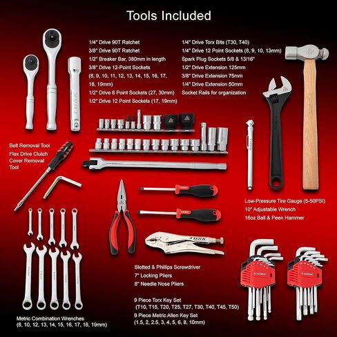 TUSK UTV Tool Roll Kit مع أدوات إزالة الحزام متوافقة مع Polaris RZR Pro R/R4 2022-2025/Pro XP/XP4 2021-2025/Turbo R/R4 2022-2024 in Kuwait
