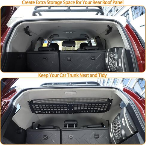 علبة سلة شحن الجذع الخلفية متوافقة مع Toyota FJ Cruiser 2007-2021 ، حاملة أمتعة تخزين السقف الخلفية الخلفية الداخلية. in Kuwait