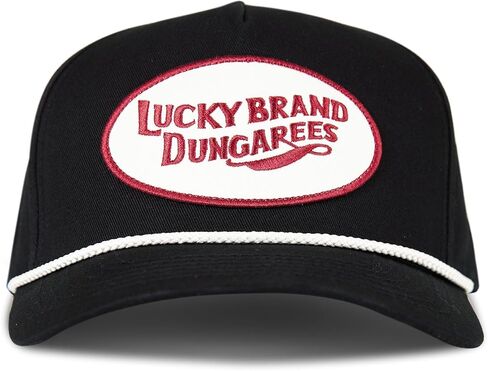 Lucky Brand Snapback Hat | Adjustable | Baseball Cap | Retro | American Heritage | 5 Panel Design | Cotton Canvas in Saudi Arabia