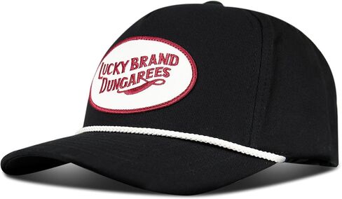 Lucky Brand Snapback Hat | Adjustable | Baseball Cap | Retro | American Heritage | 5 Panel Design | Cotton Canvas in Saudi Arabia
