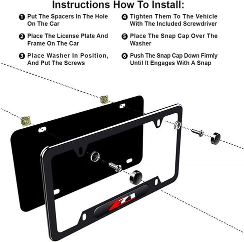 2PCS License Plate Frames Compatible with GMC Sierra Yukon Acadia AT4 Cars, Universal Aluminum Alloy Car License Plate Holders with 4 Holes for AT4 Owners（It Will not Cover The License Plate） in Saudi Arabia
