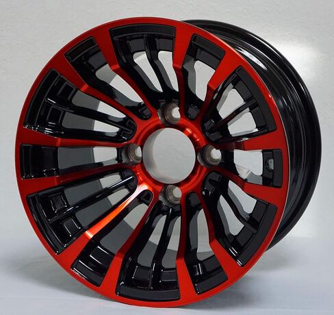 12" Matador Red/Black Wheels and 20x10-12 All Terrain Tires Combo - Set of 4 in Saudi Arabia