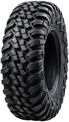 Four 28x10-14 TERRABITE Heavy Duty 8-Ply Radial UTV Tires mounted on CASCADE Wheels-For TERYX 800 750 TERYX4-Includes Lug Nuts (4+3 Wheel Offset,Machined/Black) in Saudi Arabia
