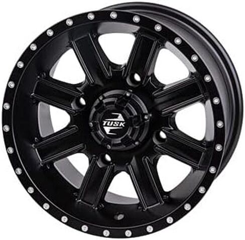 Four 28x10-14 TERRABITE Heavy Duty 8-Ply Radial UTV Tires mounted on CASCADE Wheels-For TERYX 800 750 TERYX4-Includes Lug Nuts (4+3 Wheel Offset,Machined/Black) in Saudi Arabia