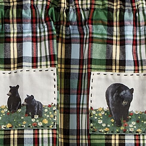 Park Designs Happy Trails Lined Bear Patch Valance 60in x 14in in Saudi Arabia