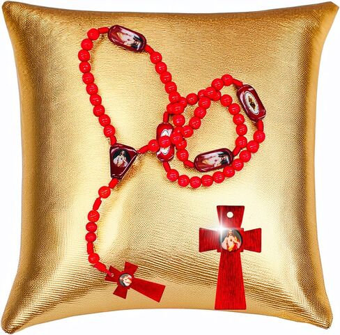 Rosarios de San Judas Tadeo made of pine wood - Rosarios catolicos para recuerdos - Rosario de San Judas Tadeo - Recuerdos de San Judas Tadeo Necklace - Escapularios catolicos Saint Jude in Kuwait