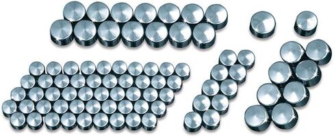 XMT-MOTO Full Engine Bolt Cap Cover Kit For Harley Davidson Twin Cam(Chrome,83PCS) in Saudi Arabia