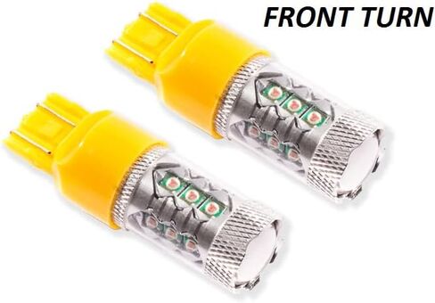 Diode Dynamics Front Turn Signal LEDs متوافقة مع Infiniti G37 سيدان 2011-2013 (زوج) ، 7443 HP24 Switchback in Kuwait