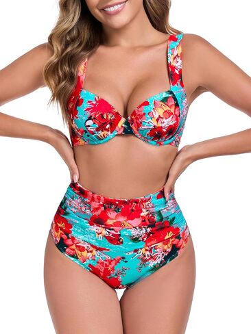 Relleciga Women's Push Up Bikini وضعت دعاوى الاستحمام الداخلية in Kuwait
