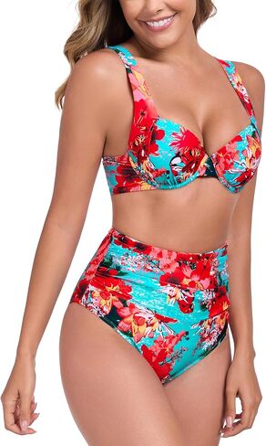 Relleciga Women's Push Up Bikini وضعت دعاوى الاستحمام الداخلية in Kuwait