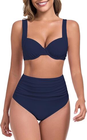 Relleciga Women's Push Up Bikini وضعت دعاوى الاستحمام الداخلية in Kuwait