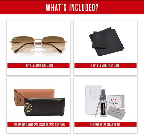 Ray-Ban RB3746 Rectangle Sunglasses for Men for Women + BUNDLE WIth Designer iWear Complimentary Eyewear Kit in Saudi Arabia