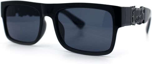LOCS MENS BOLD GOTHIC LOOTO SCAIND ARM HORR HORN RIM Gangster All Plack Sunglasses in Saudi Arabia