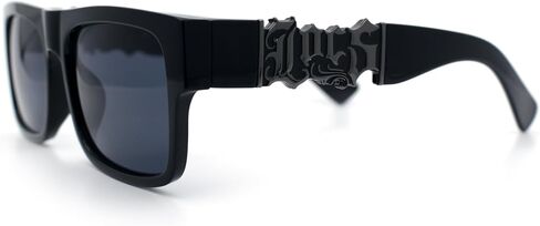 LOCS MENS BOLD GOTHIC LOOTO SCAIND ARM HORR HORN RIM Gangster All Plack Sunglasses in Saudi Arabia