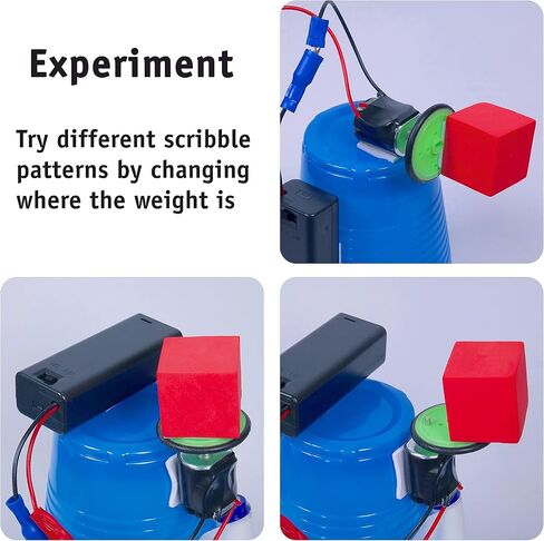 DIY Doodle Scribble Bot Kit 1 Pack – Drawing Motorized Doodle Art Robot Projects for Kids - STEM & STEAM Robotics Activity in Kuwait