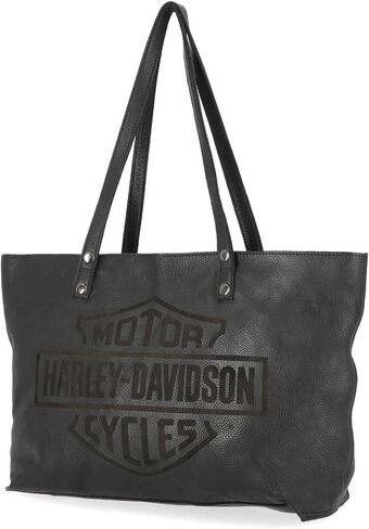 Harley -Davidson Women's Womed Bar & Shield Logo Leather Barse - Black in Saudi Arabia