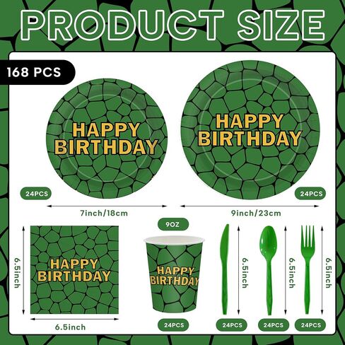 168pcs Turtle Birthday Party Supplies Turtle Plates Napkins Paper Disposable Cup Green Forks Birthday Party Decorations Tableware Set Sever 24 Guests in Saudi Arabia