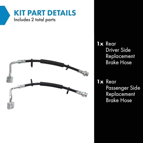 مجموعة خرطوم الفرامل الخلفية TRQ سائق وجانب ركاب متوافق مع 2012-2016 Chrysler Town & Country 2012-2020 Dodge Grand Caravan 2012-2015 Ram C/V in Saudi Arabia