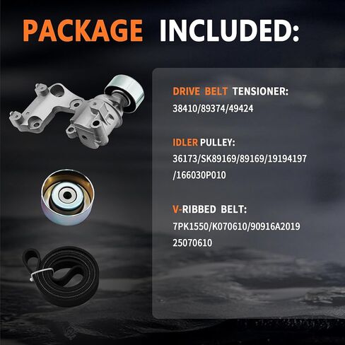 مجموعة أدوات توتر حزام Drive Toyota 3.5L V6 ، تناسب Camry 2012-17 ، Highlander 2008-16 ، RAV4 2006-12 ، Sienna 2011-16 ، Venza 2009-15 ، For Lexus ES350 2013-18 ، RX350 2010-15 in Saudi Arabia