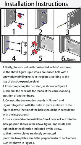 Furniture Cam Lock 3-in-1 Eccentric Wheels, Furniture Cam Lock Fasteners, Compatible with Woodworking Hardware Parts, Multi Size Repair Spare Parts Nuts & Bolts Assortment Kit（120Pcs，40 Sets） in Saudi Arabia