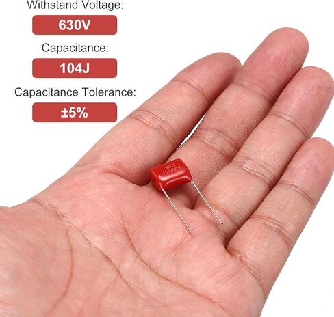 uxcell CBB22 630V 104J 0.1uF 5% Electric Parts Polypropylene Film Capacitors 120 Piece in Saudi Arabia