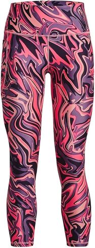 سروال ضيق للكاحل للسيدات مطبوع عليه HeatGear من Under Armour باللون الأخضر - M in Saudi Arabia