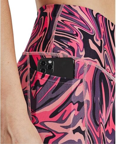 سروال ضيق للكاحل للسيدات مطبوع عليه HeatGear من Under Armour باللون الأخضر - M in Saudi Arabia
