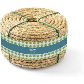 حبل السيزال الطبيعي للقطط لاستبدال شجرة ما بعد الخدش، حبل القنب للإصلاح أو التعافي أو الخدش بنفسك، لون طبيعي، 30 قدمًا in Kuwait