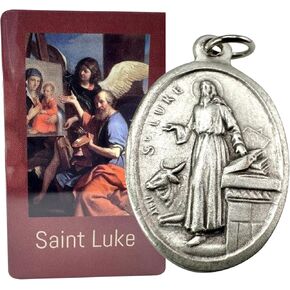 Westmon Works St Luke Medal Set Italian Metal Medallion with USA Made Holy Prayer Card in Kuwait