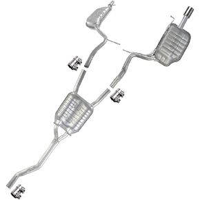 Northeastern Exhaust | Stainless Steel Resonator Pipe & Muffler Exhaust System Kit Compatible for Audi A4 Quattro 2005-2009 2.0L | Free Sleeves included | Automotive Replacement Part in Kuwait