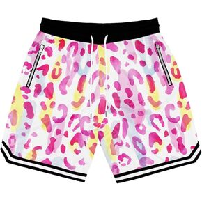 Mens Floral Print Basketball Shorts Lightweight Mesh Gym Shorts Graphic Sports Athletic Drawstring Short in Kuwait