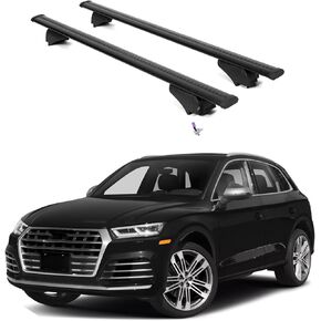 إركول سقف رف قضبان الصليب لأودي SQ5 2018-2025 | أشرطة الألومنيوم مع قفل مكافحة السرقة للسطح | متوافق مع قضبان التدفق - الأسود in Kuwait