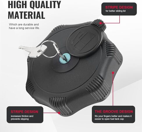 GZYF 7414913 Fuel Tank Cap 7041664 For Kubota Loader R630, SVL65-2, SVL75-2, SVL90-2, Black,(Note: Please check the product size) in Saudi Arabia