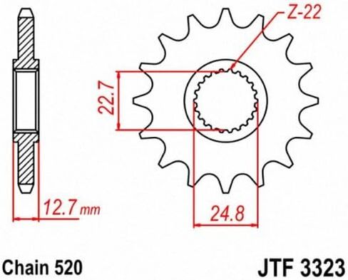 JT Sprockets JTF3323.24 24T الصلب المسننة الأمامية in Saudi Arabia
