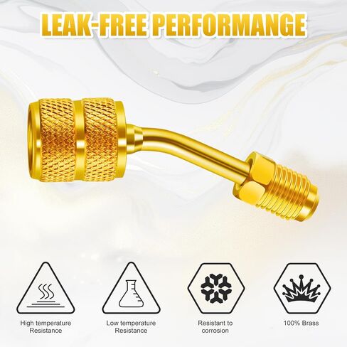 Mudder 7 Pcs Air Conditioning Refrigerant Compact Ball Valve 1/4 Inch for R410A R134A R12 R22 HVAC Adapter 5/16Inch Female to 1/4Inch Male Flare (3 Hose Globe Valve,4 Angle Adapter) in Saudi Arabia