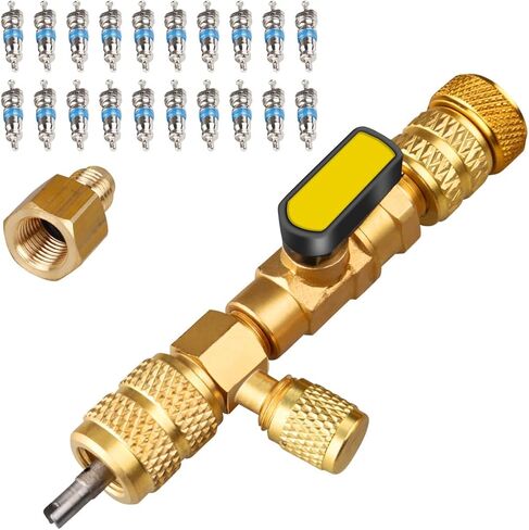 أداة مزيل الصمام الأساسية - حجم مزدوج SAE 1/4 و 5/16 مزيل/تثبيت CORE VALVE PORT الحصري لـ HOM in Saudi Arabia