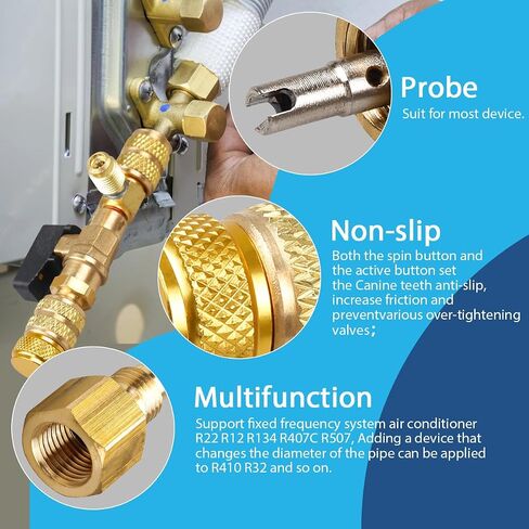 أداة مزيل الصمام الأساسية - حجم مزدوج SAE 1/4 و 5/16 مزيل/تثبيت CORE VALVE PORT الحصري لـ HOM in Saudi Arabia