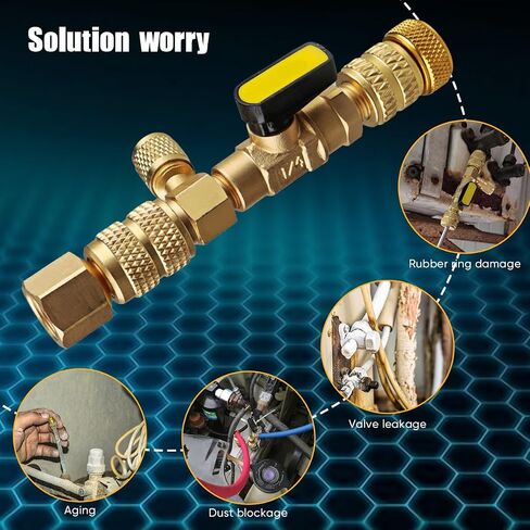 أداة مزيل الصمام الأساسية - حجم مزدوج SAE 1/4 و 5/16 مزيل/تثبيت CORE VALVE PORT الحصري لـ HOM in Saudi Arabia