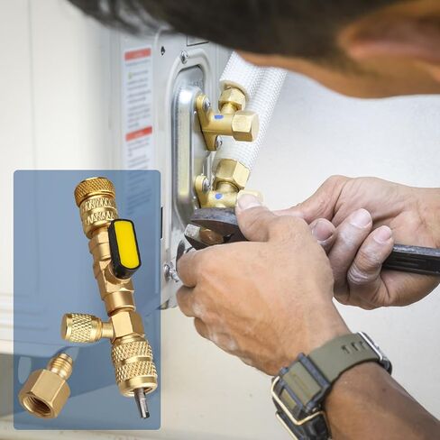 أداة مزيل الصمام الأساسية - حجم مزدوج SAE 1/4 و 5/16 مزيل/تثبيت CORE VALVE PORT الحصري لـ HOM in Saudi Arabia