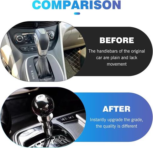 1 PC 8 BALL SHIFT KNOB ، مقبض رافعة التحول اليدوي للسيارات مع 3 محولات ، مناسبة لمعظم M8X1.25 M10X1.5 M10X1.25 M12X1.25 نماذج سيارة نقل يدوي (أسود) in Saudi Arabia