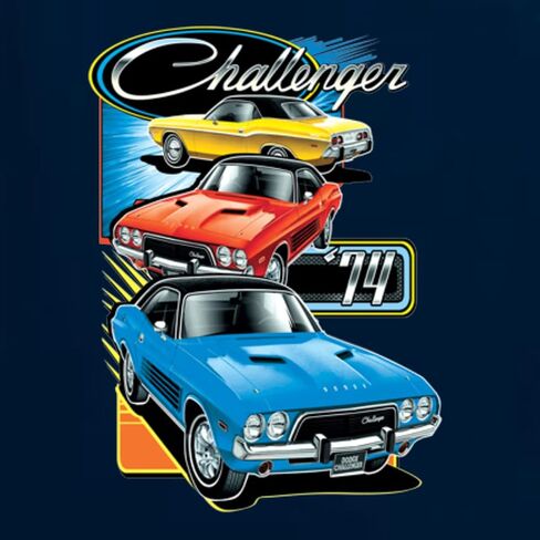 Wild Bobby Retro 74 Challenger Vintage Dodge Car Trio Cars and Trucks Unisex Crewneck Graphic Sweatshirt in Saudi Arabia