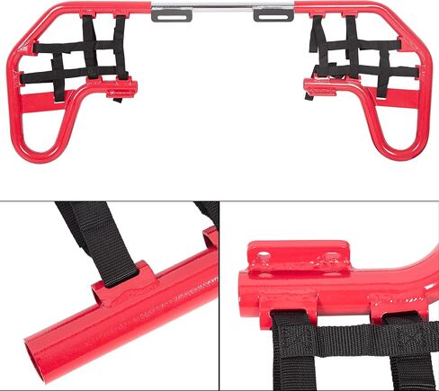 أشرطة Nerf Ecotric W/Nets Guards Rack متوافقة مع 2001-2024 Honda TRX 250EX Models Red in Kuwait