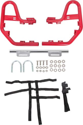 أشرطة Nerf Ecotric W/Nets Guards Rack متوافقة مع 2001-2024 Honda TRX 250EX Models Red in Kuwait