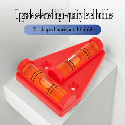 4 منصات مستوى صغير ذات وظيفة مغناطيسية على شكل حرف T يمكن استخدامها مع مستوى صغير وخرزة فقاعية أفقية (أسود (أحمر)) in Kuwait
