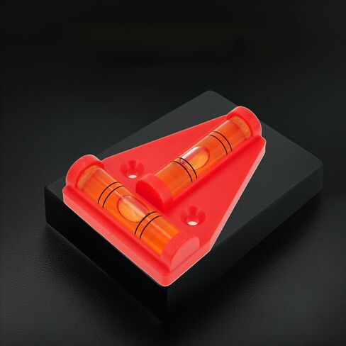 4 منصات مستوى صغير ذات وظيفة مغناطيسية على شكل حرف T يمكن استخدامها مع مستوى صغير وخرزة فقاعية أفقية (أسود (أحمر)) in Kuwait