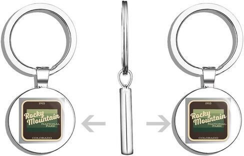 Rocky Mountain National Park Double Sided Stainless Steel Keychain Key Ring Chain Holder Car/Key Finder in Saudi Arabia