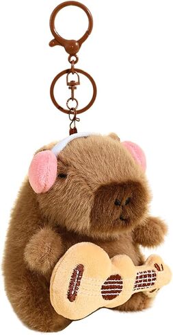 Plush Keychain Capybara Charm for Women Teens & Animal Lovers | for Handbags Purses Backpacks & Car Keys | Birthday Gift in Saudi Arabia